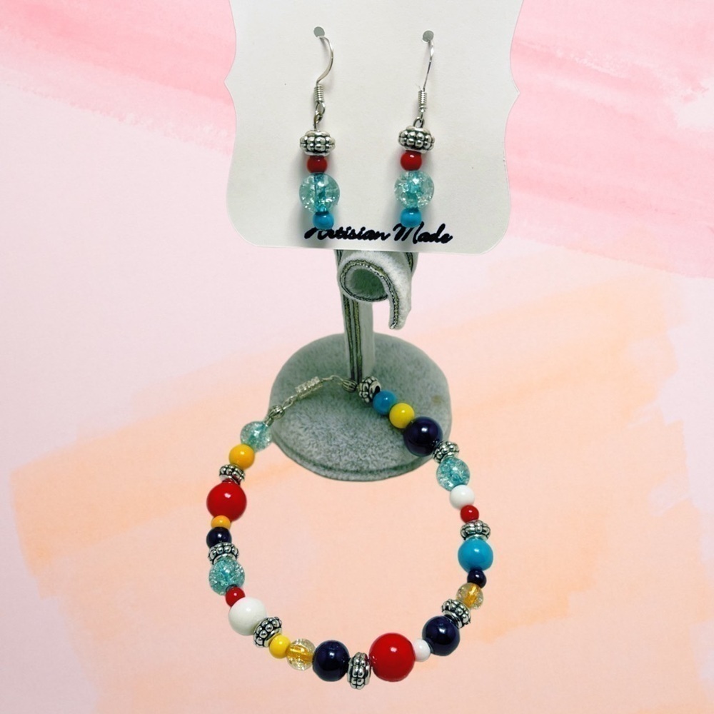 Handmade Earring / Bracelet Set- - Picture 1 of 8